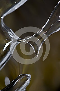 Sheets of ice, winter in Vosges mountains