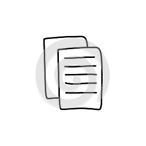 sheets of papers sketch icon. Element of education icon for mobile concept and web apps. Outline sheets of papers sketch icon can