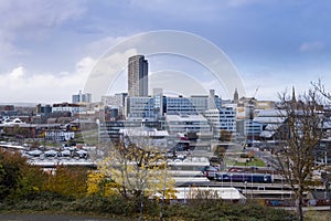 Sheffield city centre, view from Park Hill