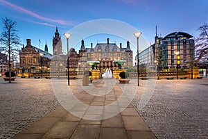 Sheffield Town hall Panoramic view