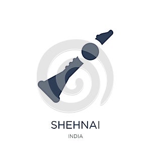 Shehnai icon. Trendy flat vector Shehnai icon on white background from india collection photo