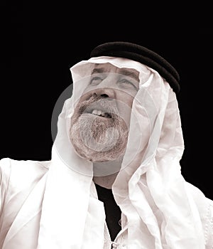 The Sheik - A Black and White Portrait