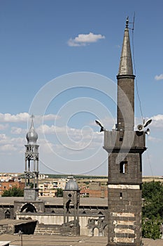The Sheik Matar Mosque, Dort Ayakli Minare Seyh Mutahhar Camii- Diyarbakir Amed