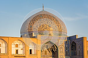 Sheikh Lotf Allah Mosque,  situated on the eastern side of   Naqsh-i Jahan Square Imam square, situated at the center of Isfahan