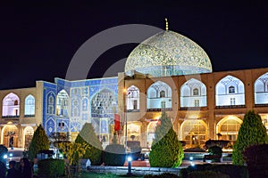 Sheikh Lotfollah Mosque at night. Isfahan. Iran