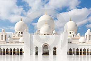 Sheikh Zayed Grand Mosque in Abu Dhabi, the capital city of United Arab Emirates