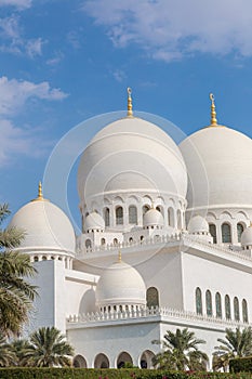 Sheikh Zayed Grand Mosque in Abu Dhabi, the capital city of United Arab Emirates