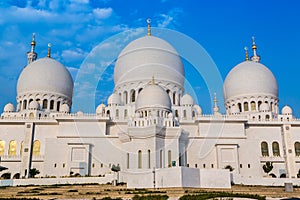 Sheikh Zayed Grand Mosque in Abu Dhabi, the capital city of United Arab Emirates