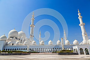 Sheikh Zayed Grand Mosque in Abu Dhabi, the capital city of United Arab Emirates