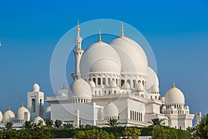 Sheikh Zayed Grand Mosque in Abu Dhabi, the capital city of United Arab Emirates