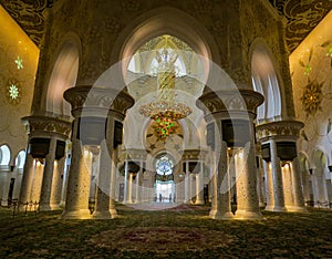 Sheikh Zayed Grand Mosque in Abu Dhabi, interior