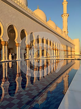 Sheikh Zayed Grand Mosque in Abu Dhabi near Dubai, UAE