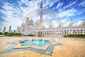 Sheikh Zayed Grand Mosque in Abu Dhabi, UAE