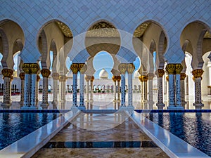 Sheikh Zayed Grand Mosque in Abu Dhabi, United Arab Emirates