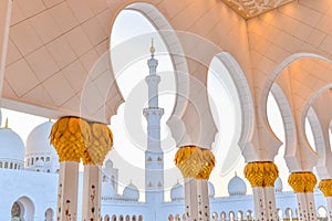 Sheikh Zayed Grand Mosque in Abu Dhabi, United Arab Emirates