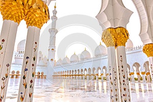 Sheikh Zayed Grand Mosque in Abu Dhabi, United Arab Emirates