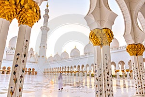 Sheikh Zayed Grand Mosque in Abu Dhabi, United Arab Emirates