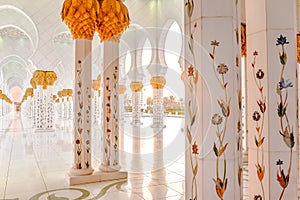 Sheikh Zayed Grand Mosque in Abu Dhabi, United Arab Emirates