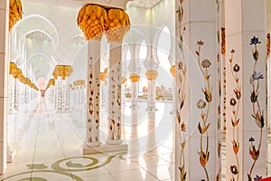 Sheikh Zayed Grand Mosque in Abu Dhabi, United Arab Emirates