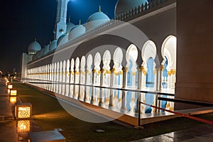 Sheikh Zayed Grand mosque in Abu Dhabi, United Arab Emirates