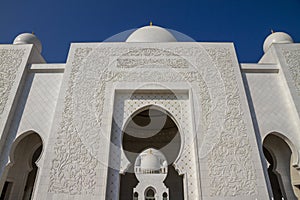 Sheikh Zayed Grand Mosque at day light, Abu-Dhabi, UAE