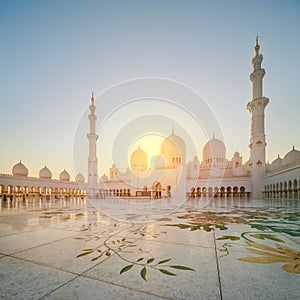 Sheikh Zayed Grand Mosque at dusk, Abu-Dhabi