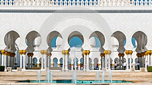 Sheikh Zayed Grand Mosque timelapse located in Abu Dhabi - capital city of United Arab Emirates.