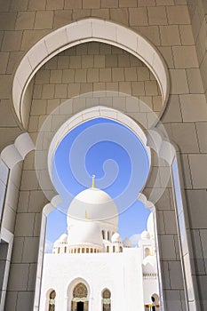 Sheikh Zayed Mosque in Abu Dhabi,