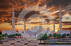 Sheikh Zayed mosque in Abu Dhabi, UAE