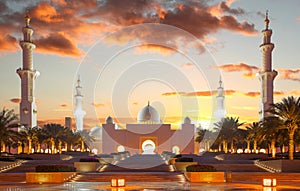 Sheikh Zayed mosque in Abu Dhabi, UAE