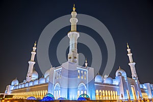 Sheikh zayed mosque in Abu Dhabi, UAE