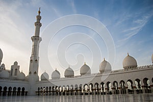 Sheikh Zayed Mosque at Abu-Dhabi, UAE, Uniter Arab Emirates