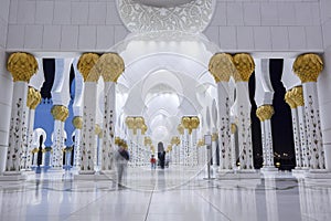 Sheikh Zayed mosque in Abu Dhabi, United Arab Emirates, Middle East