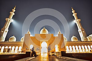 Sheikh Zayed mosque in Abu Dhabi, United Arab Emirates, Middle East