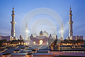 Sheikh Zayed mosque in Abu Dhabi, United Arab Emirates, Middle East photo