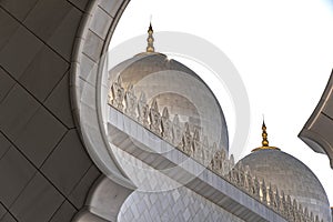 Sheikh zayed mosque exterior closeup