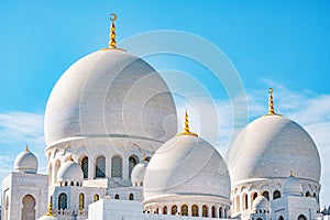 Sheikh zayed mosque exterior closeup