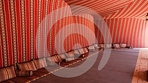 Sheikh Zayed Palace Museum, detail of beduin tent. Al Ain, UAE photo