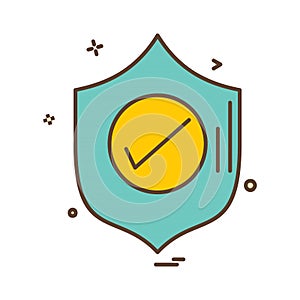 Sheild icon design vector