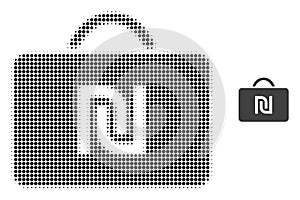 Shekel Case Halftone Dot Icon