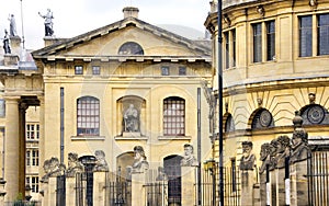 The Sheldonian Theatre in Oxford and Clarendon Building