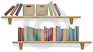 Shelf with books