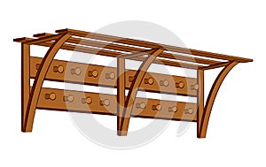 Shelf for clothes. Vector drawing