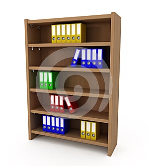 Shelf With Files Folders