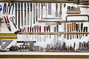 Shelf with hand tools