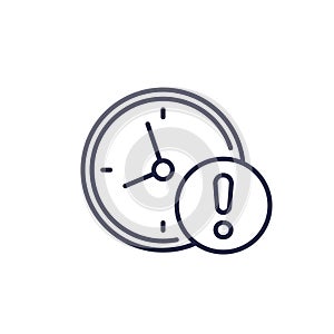 shelf life line icon, expire time vector
