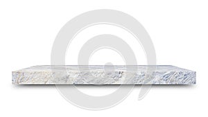 Shelf marble isolated on a white background and display montage for the product Embed Clipping Path separate with black shadows