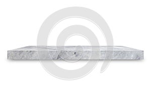 Shelf marble isolated on a white background and display montage for the product Embed Clipping Path separate with black shadows