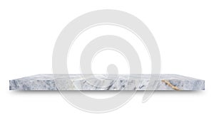 Shelf marble isolated on a white background and display montage for the product Embed Clipping Path separate with black shadows