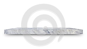 Shelf marble isolated on a white background and display montage for the product Embed Clipping Path separate with black shadows